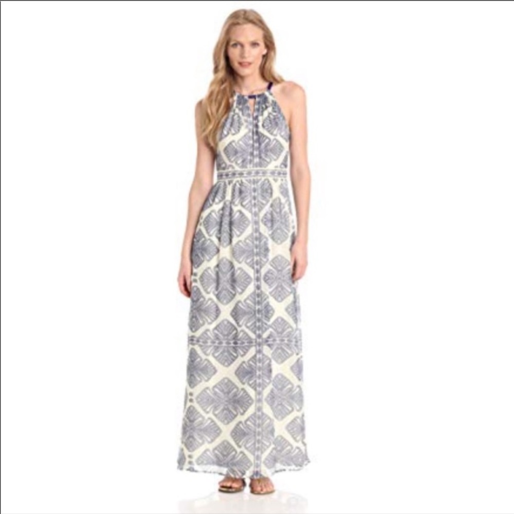 Vince Camuto printed halter maxi dress